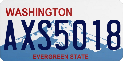 WA license plate AXS5018