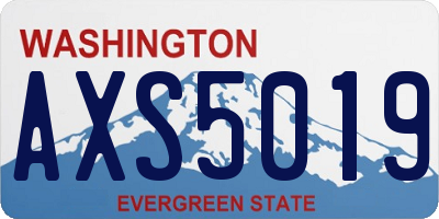 WA license plate AXS5019