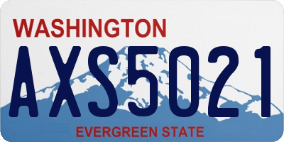 WA license plate AXS5021