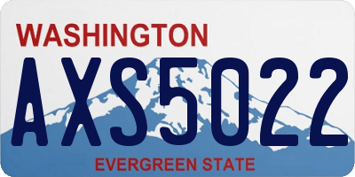 WA license plate AXS5022