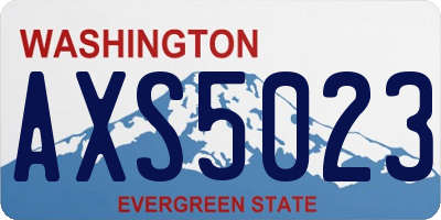 WA license plate AXS5023