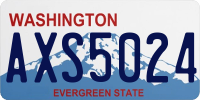 WA license plate AXS5024
