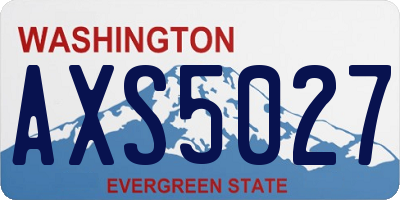 WA license plate AXS5027