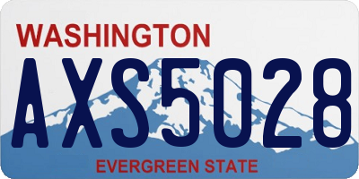 WA license plate AXS5028