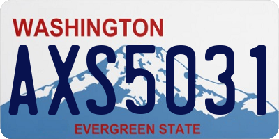 WA license plate AXS5031