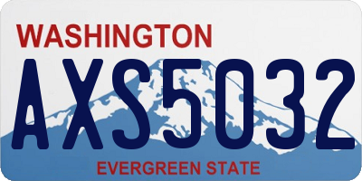 WA license plate AXS5032