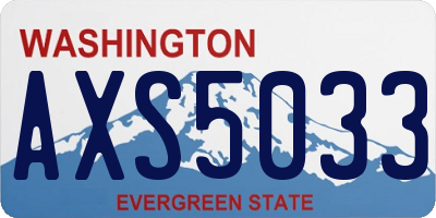WA license plate AXS5033