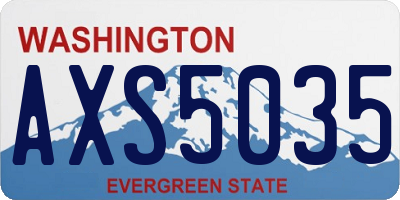 WA license plate AXS5035
