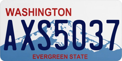 WA license plate AXS5037