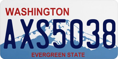 WA license plate AXS5038