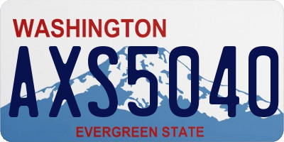 WA license plate AXS5040