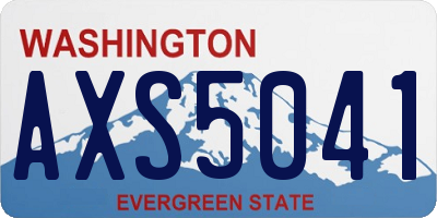 WA license plate AXS5041