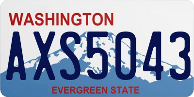WA license plate AXS5043