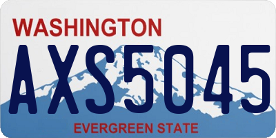 WA license plate AXS5045