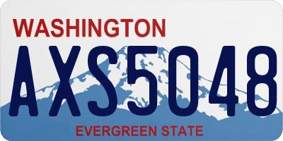 WA license plate AXS5048