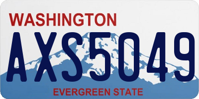 WA license plate AXS5049