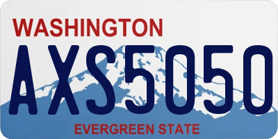 WA license plate AXS5050