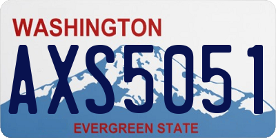 WA license plate AXS5051