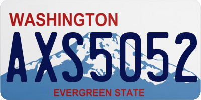 WA license plate AXS5052