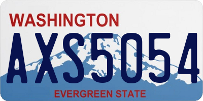WA license plate AXS5054