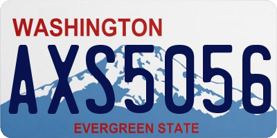 WA license plate AXS5056