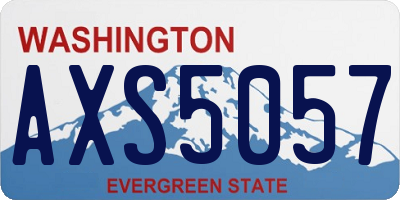 WA license plate AXS5057