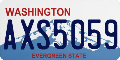 WA license plate AXS5059