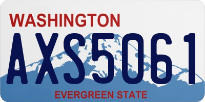 WA license plate AXS5061