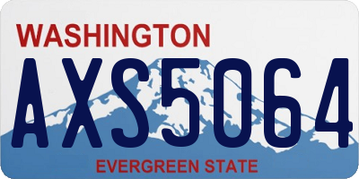 WA license plate AXS5064