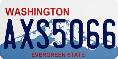 WA license plate AXS5066