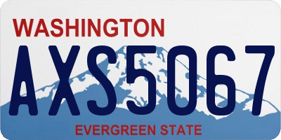 WA license plate AXS5067