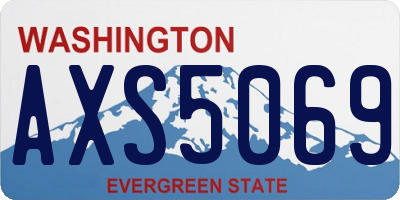 WA license plate AXS5069