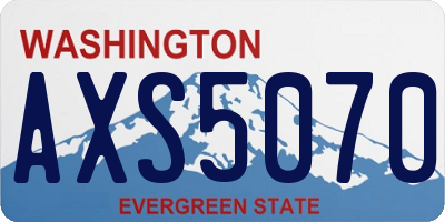 WA license plate AXS5070