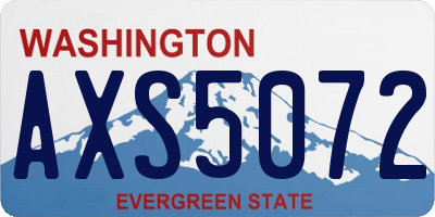 WA license plate AXS5072