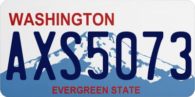 WA license plate AXS5073