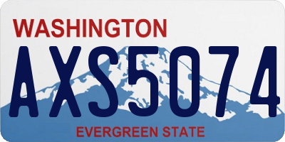 WA license plate AXS5074