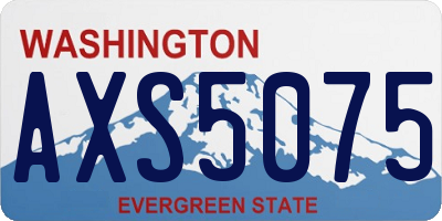 WA license plate AXS5075