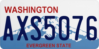 WA license plate AXS5076