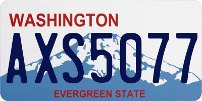 WA license plate AXS5077