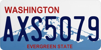 WA license plate AXS5079