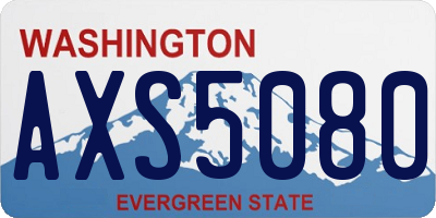 WA license plate AXS5080