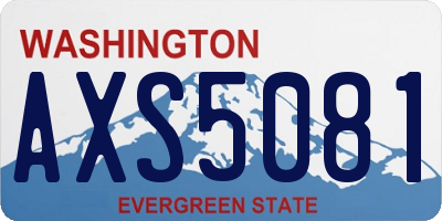 WA license plate AXS5081