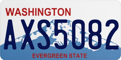 WA license plate AXS5082