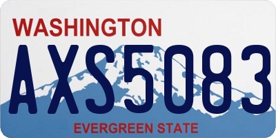 WA license plate AXS5083