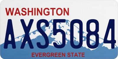 WA license plate AXS5084