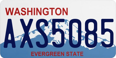 WA license plate AXS5085