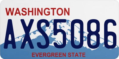 WA license plate AXS5086