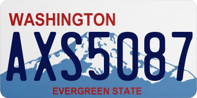 WA license plate AXS5087