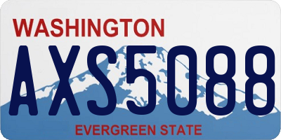WA license plate AXS5088
