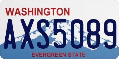 WA license plate AXS5089